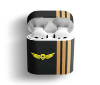 Thumbnail for Pilot Badge & Special Golden Epaulettes (4,3,2 Lines) Designed AirPods Cases