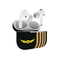 Thumbnail for Pilot Badge & Special Golden Epaulettes (4,3,2 Lines) Designed AirPods  Cases