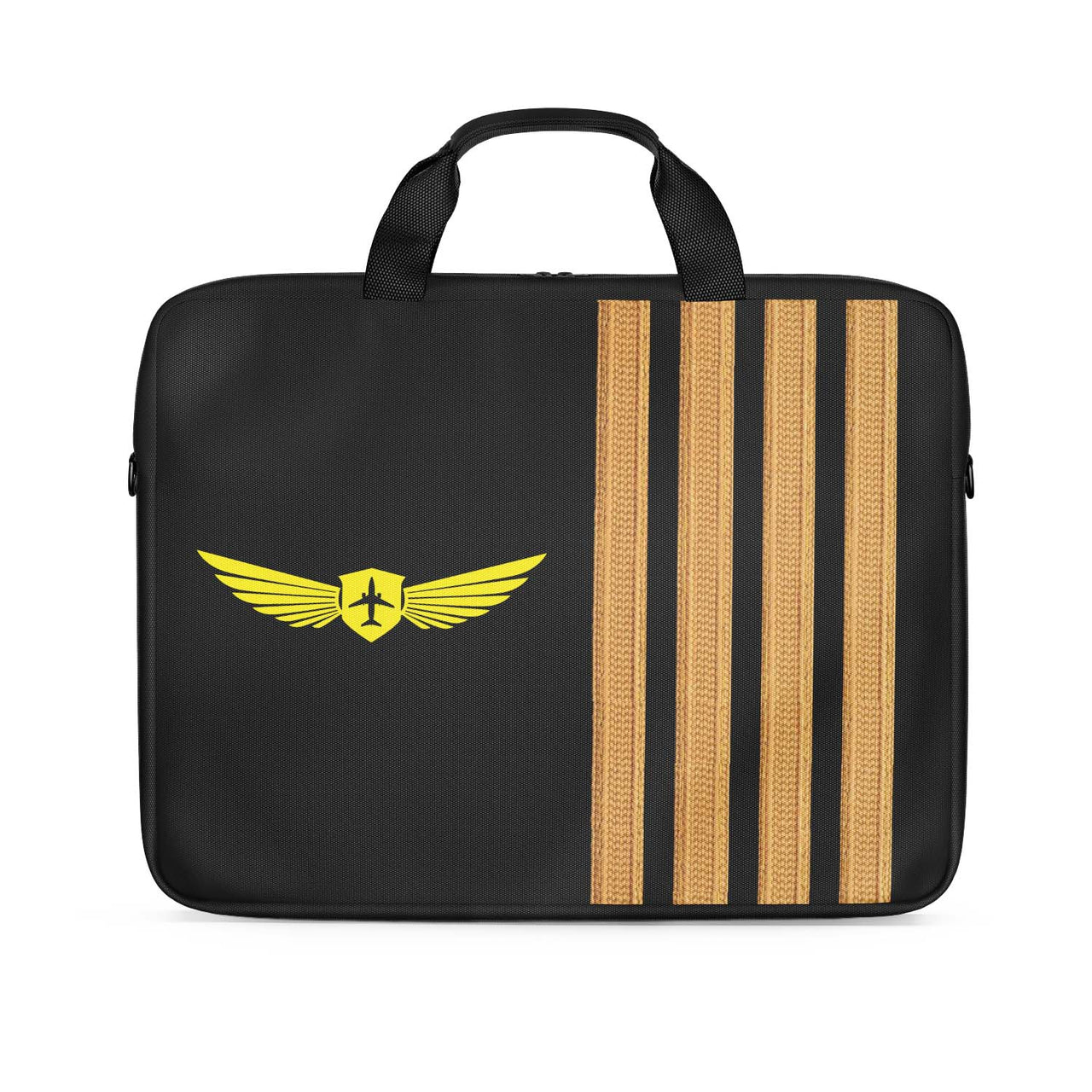 Pilot Badge & Special Golden Epaulettes (4,3,2 Lines) Laptop & Tablet Bags