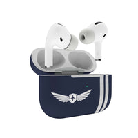 Thumbnail for Pilot Badge & Special Silver Epaulettes (4,3,2 Lines) Designed AirPods  Cases