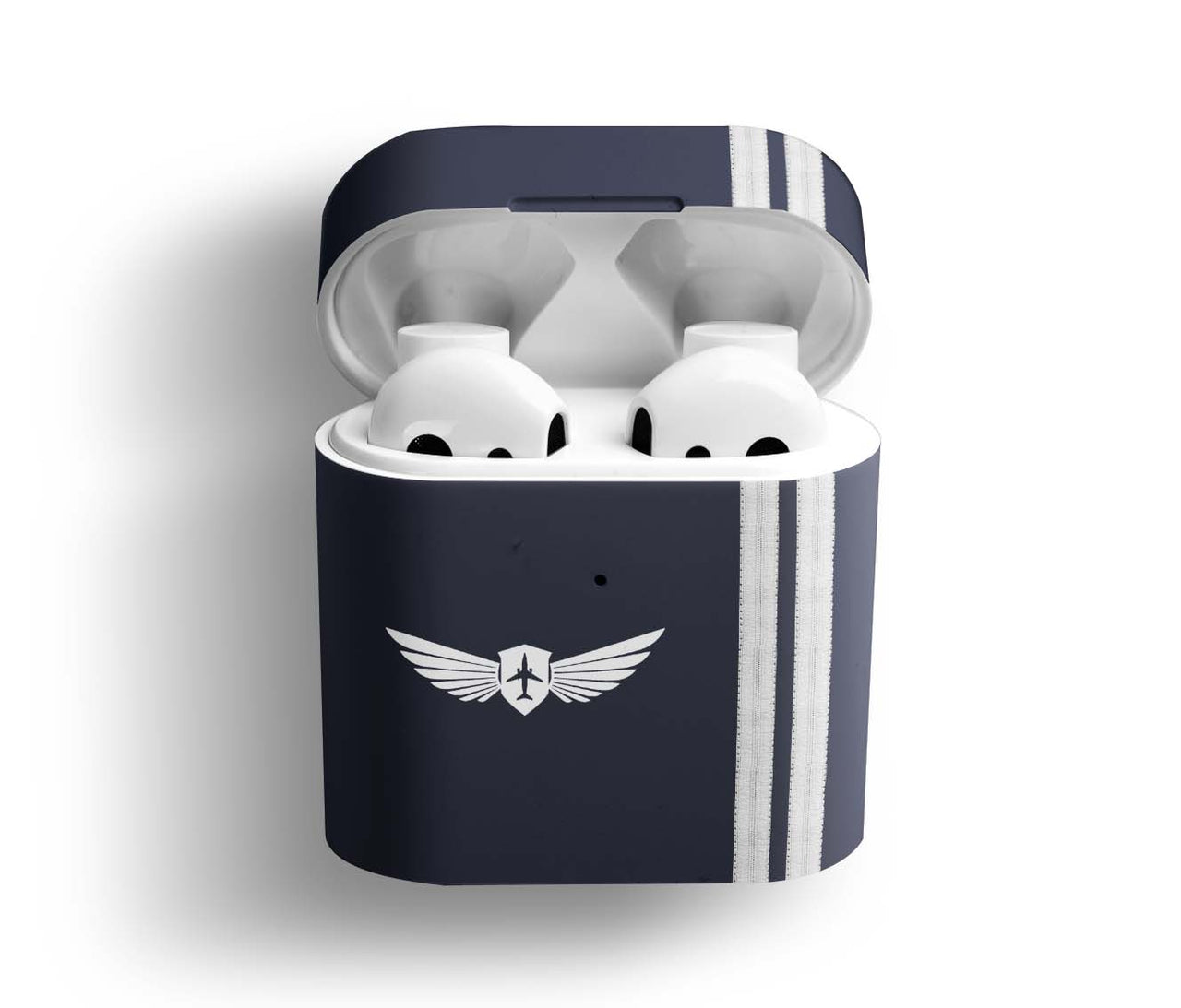 Pilot Badge & Special Silver Epaulettes (4,3,2 Lines) Designed AirPods  Cases