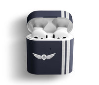 Thumbnail for Pilot Badge & Special Silver Epaulettes (4,3,2 Lines) Designed AirPods Cases
