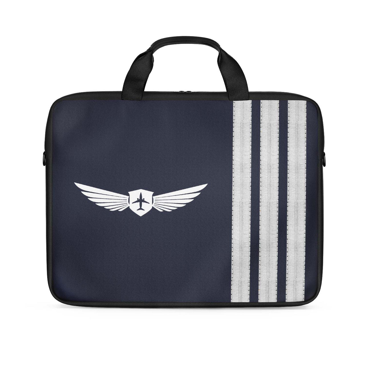 Pilot Badge & Special Silver Epaulettes (4,3,2 Lines) Laptop & Tablet Bags