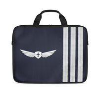 Thumbnail for Pilot Badge & Special Silver Epaulettes (4,3,2 Lines) Laptop & Tablet Bags