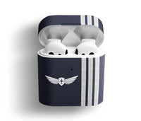 Thumbnail for Pilot Badge & Special Silver Epaulettes (4,3,2 Lines) Designed AirPods Cases