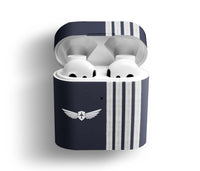 Thumbnail for Pilot Badge & Special Silver Epaulettes (4,3,2 Lines) Designed AirPods Cases