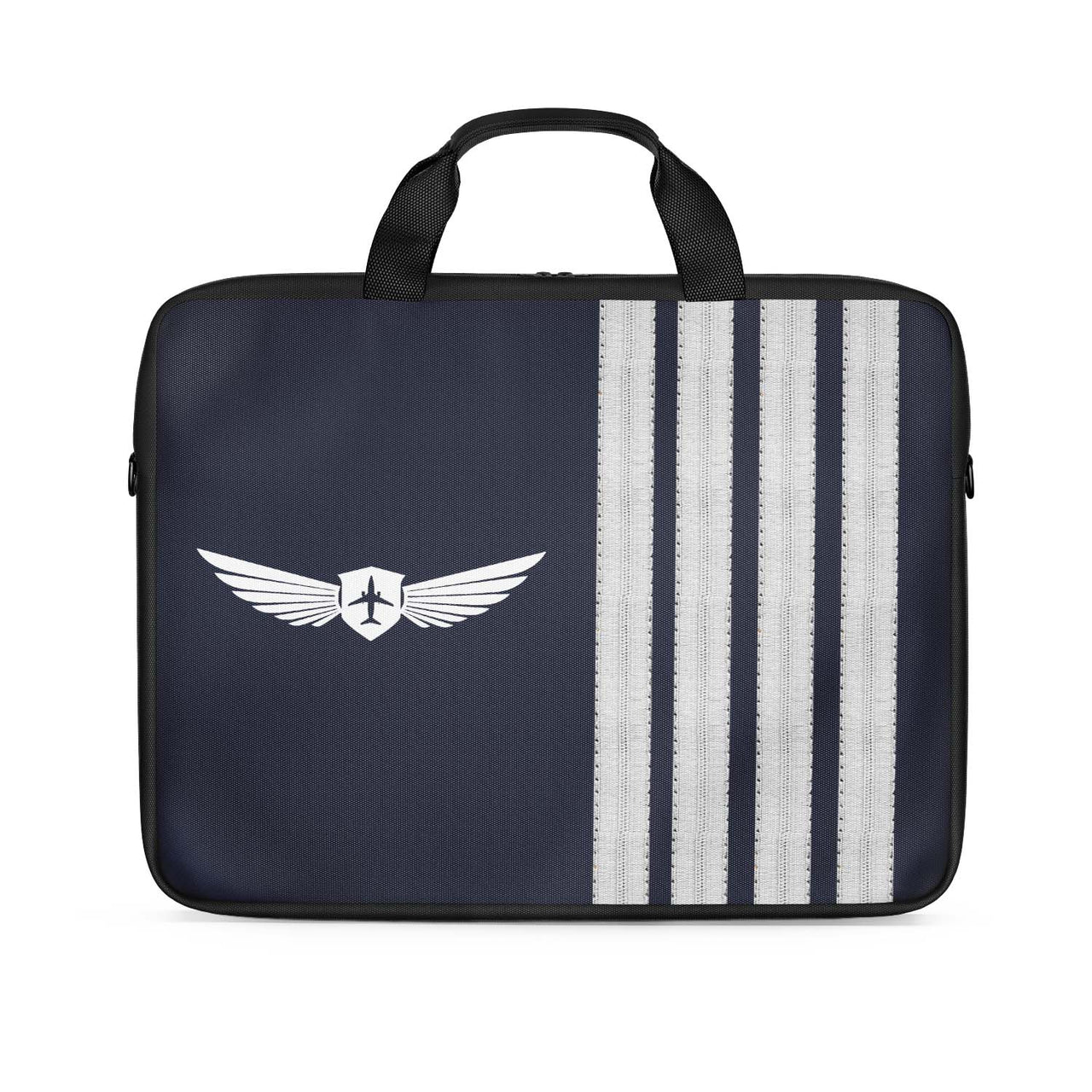 Pilot Badge & Special Silver Epaulettes (4,3,2 Lines) Laptop & Tablet Bags