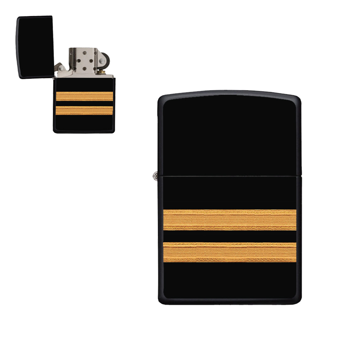 Pilot Epaulette 2 Lines Designed Metal Lighters