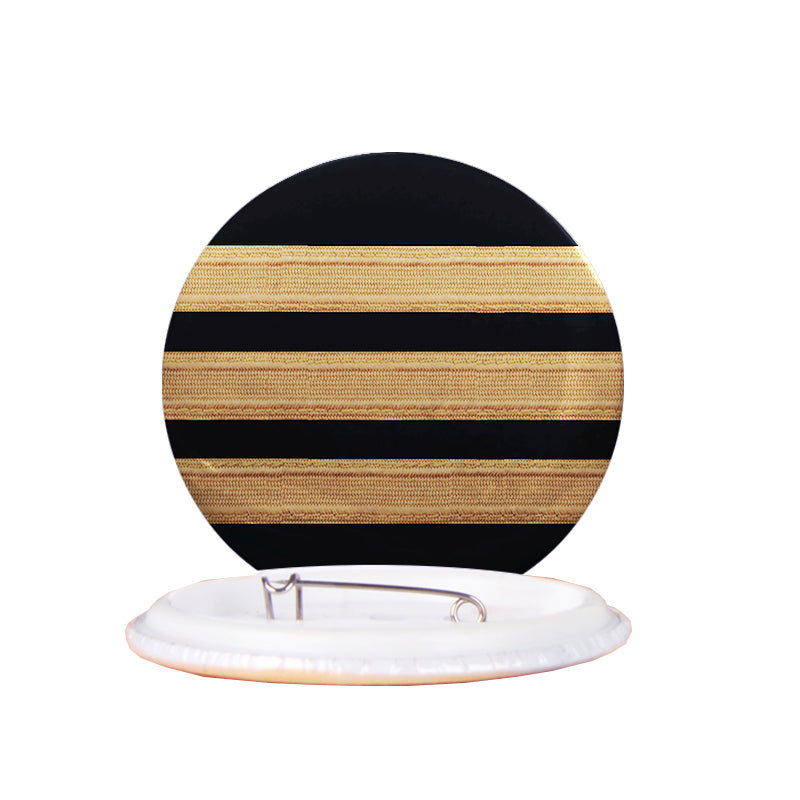 Pilot Epaulette 3 Lines Designed Pins