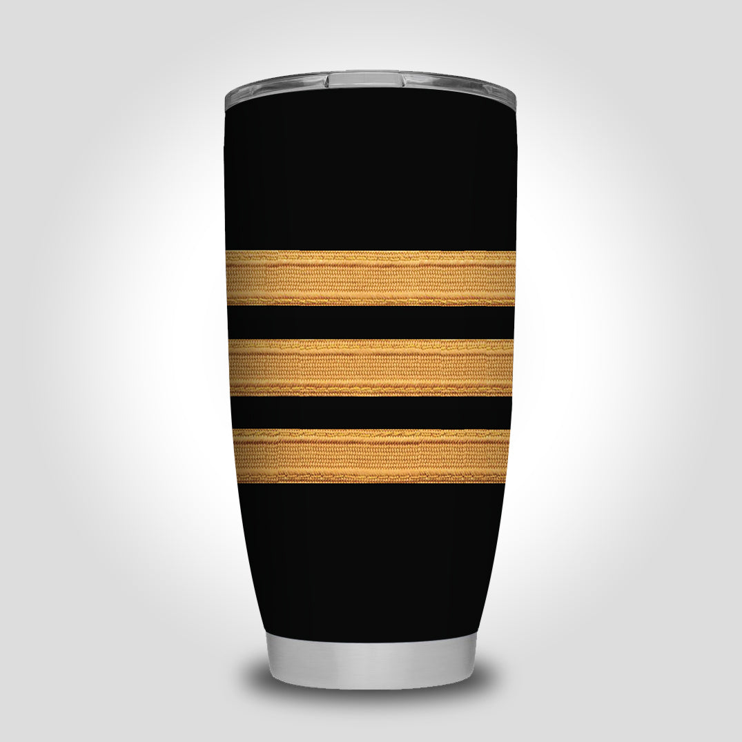 Pilot Epaulette 3 Lines Designed Tumbler Travel Mugs