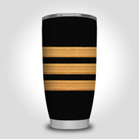 Thumbnail for Pilot Epaulette 3 Lines Designed Tumbler Travel Mugs