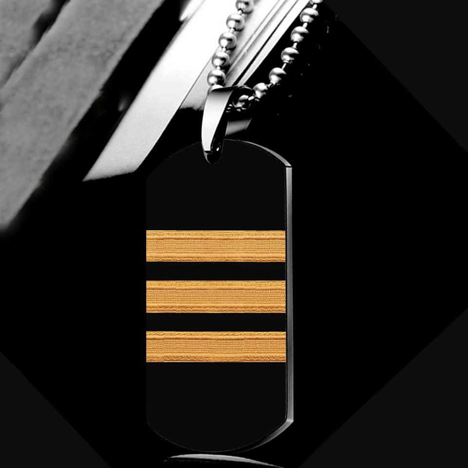 Pilot Epaulette 3 Lines Designed Metal Necklaces