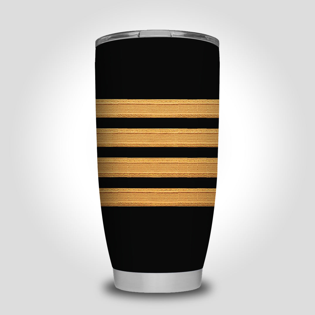 Pilot Epaulette 4 Lines Designed Tumbler Travel Mugs