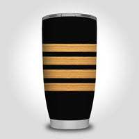 Thumbnail for Pilot Epaulette 4 Lines Designed Tumbler Travel Mugs