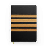 Thumbnail for Customizable Name & Pilot Epaulette (4,3,2 Lines) Designed Notebooks