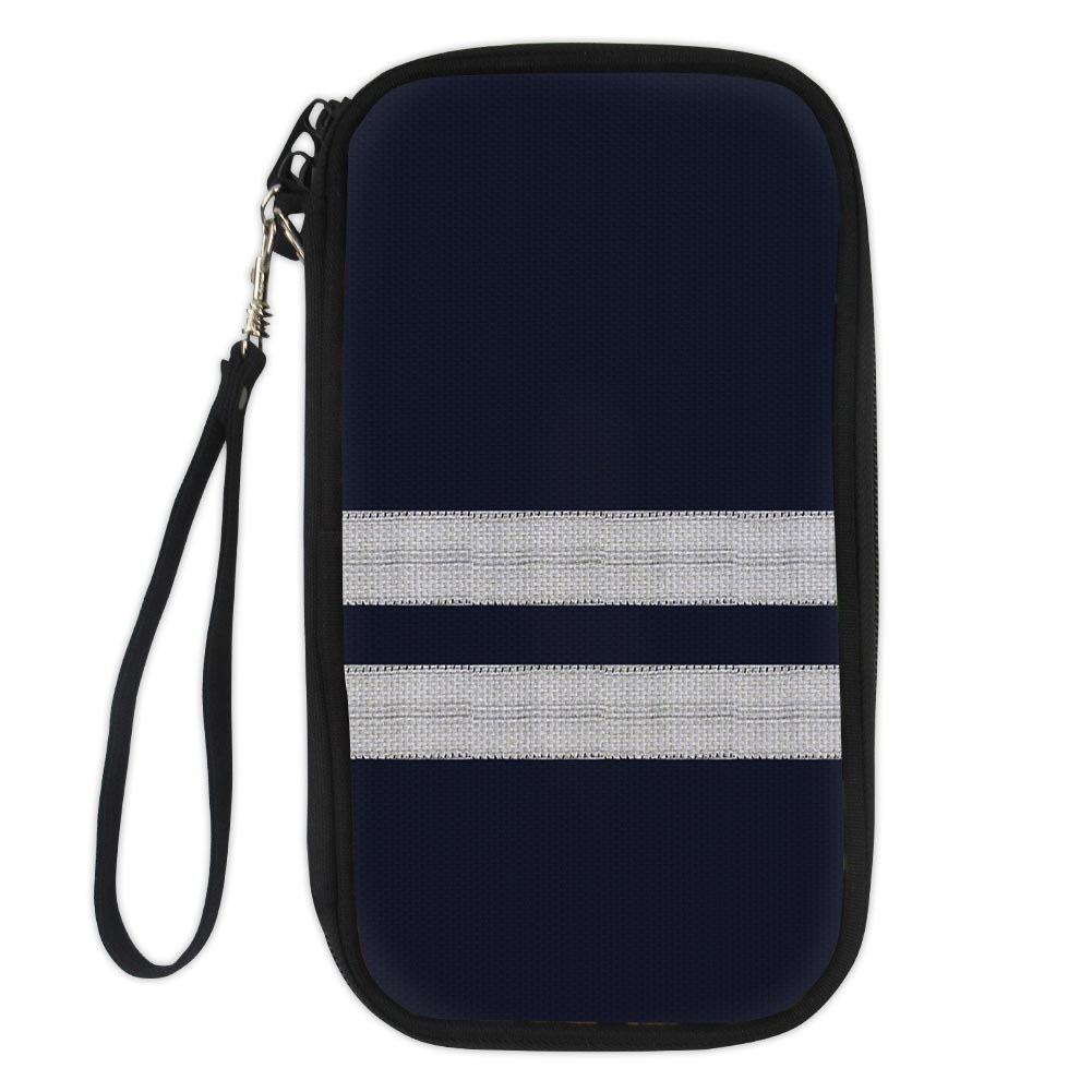 Pilot Epaulettes (Silver) 2 Lines Designed Travel Cases & Wallets
