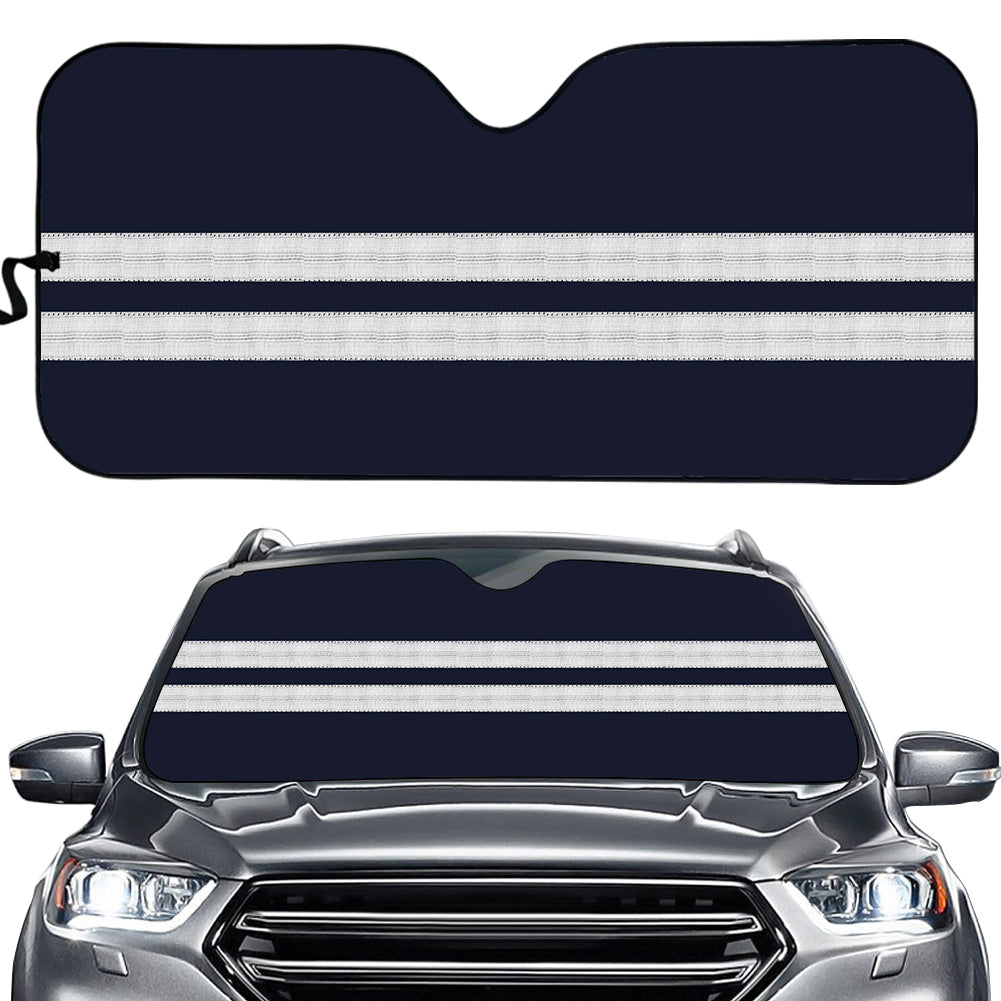 Silver Pilot Epaulettes Designed Car Sun Shade