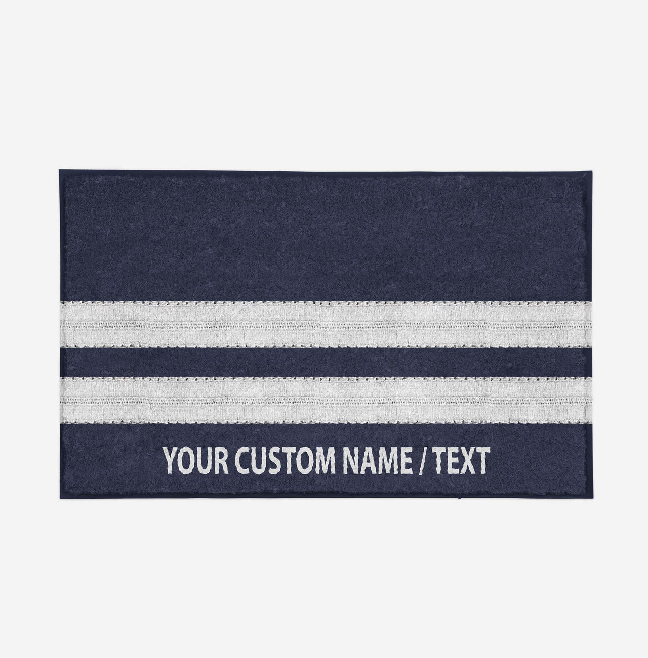 Customizable "SILVER" Pilot Epaulettes (4,3,2 Lines) Designed Door Mats