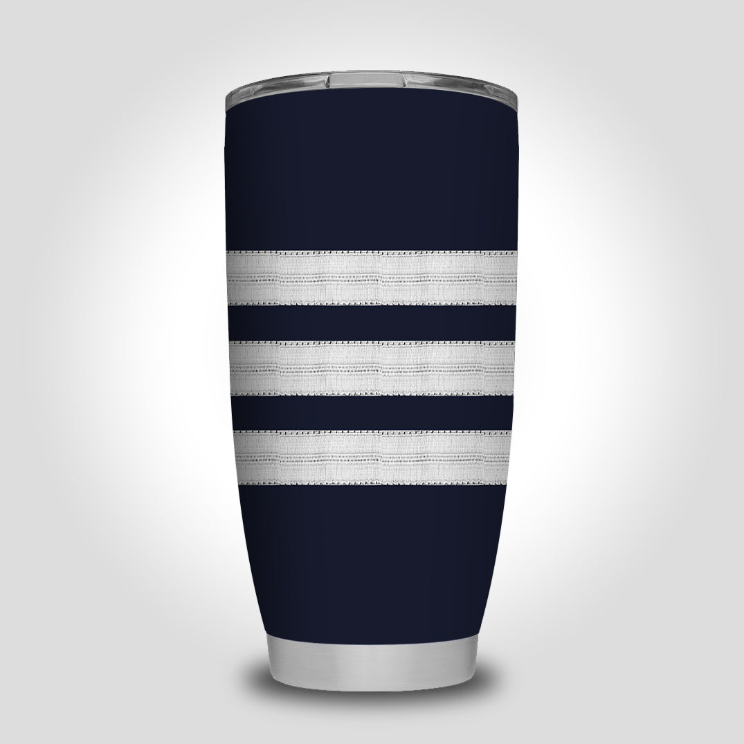 Pilot Epaulettes (Silver) 3 Lines Designed Tumbler Travel Mugs