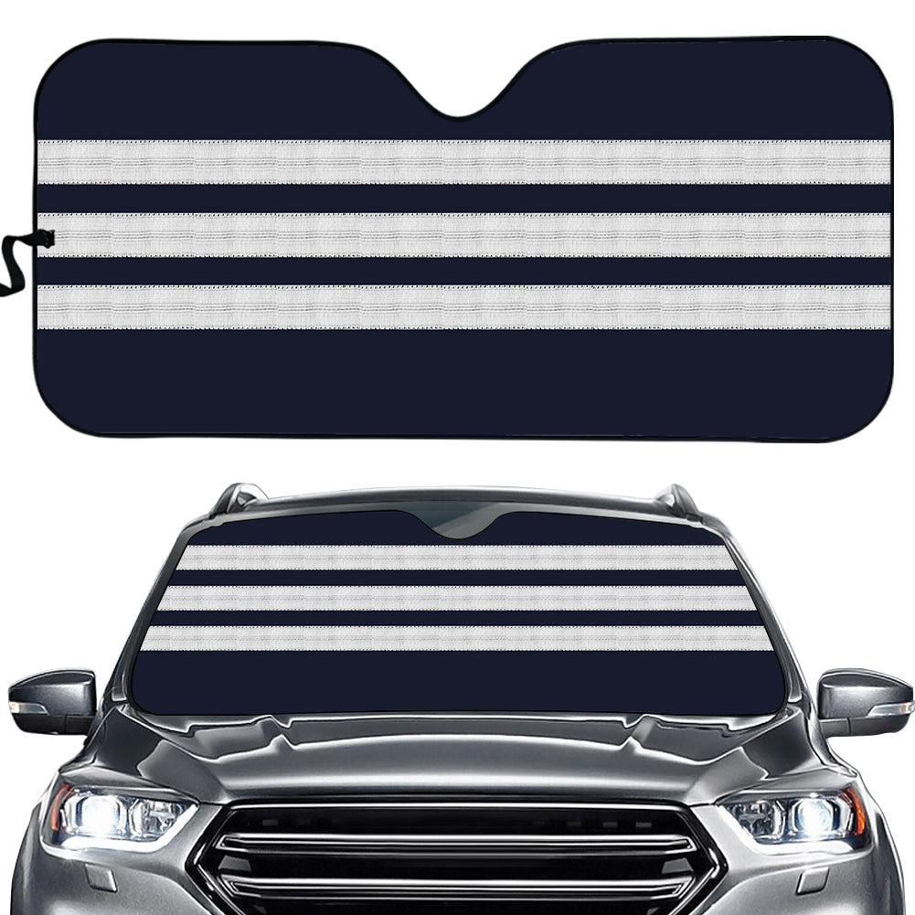 Silver Pilot Epaulettes Designed Car Sun Shade