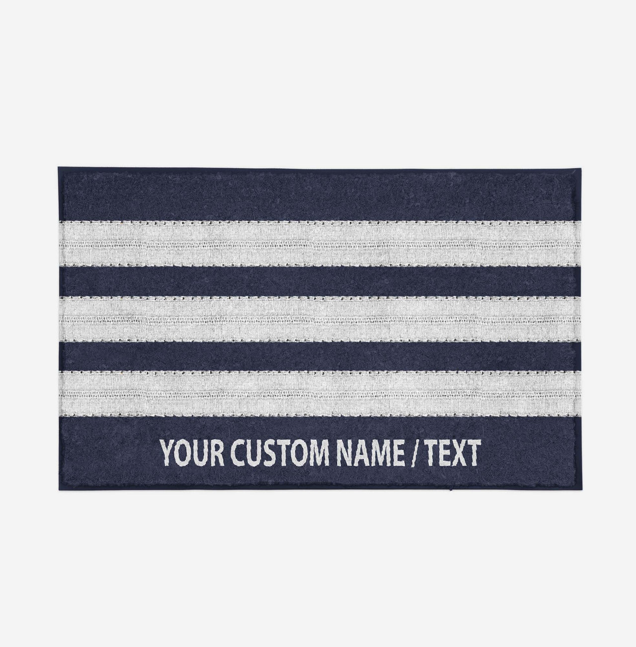Customizable "SILVER" Pilot Epaulettes (4,3,2 Lines) Designed Door Mats