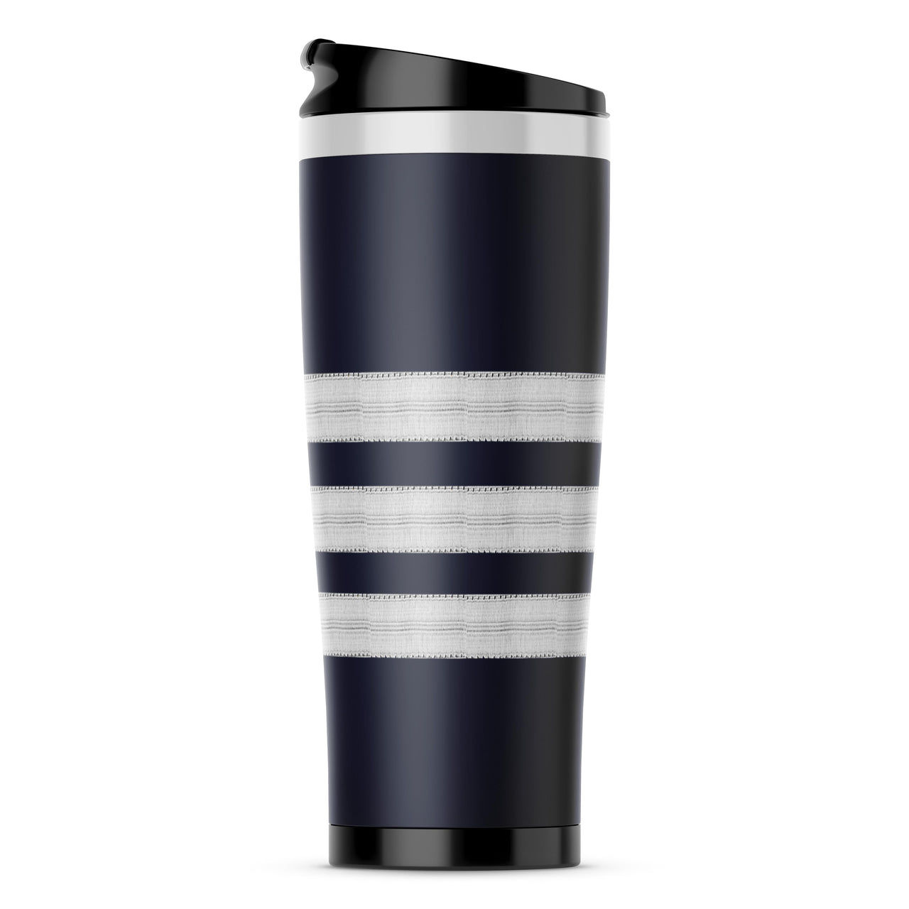 Silver Pilot Epaulettes (4,3,2 Lines) Stainless Steel Travel Mugs