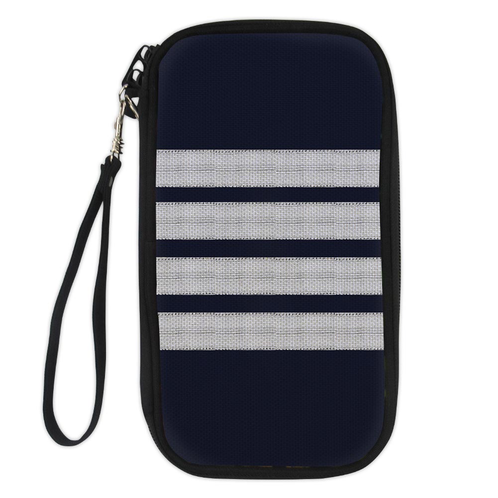 Pilot Epaulettes (Silver) 4 Lines Designed Travel Cases & Wallets