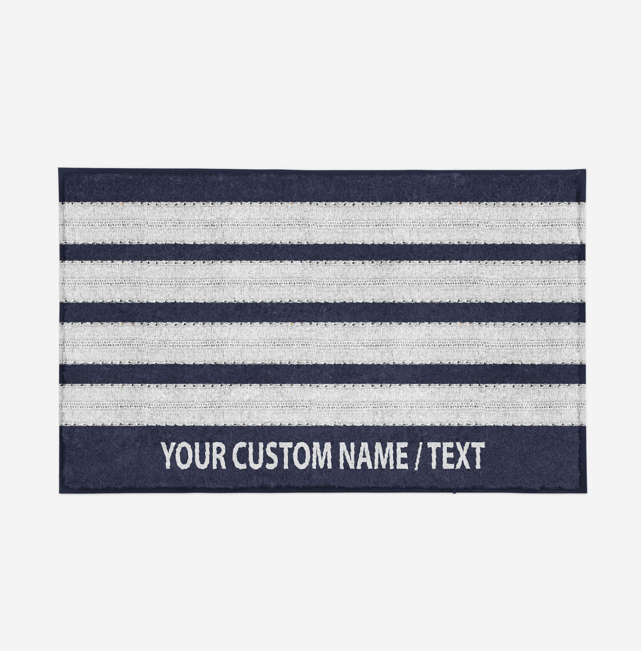 Customizable "SILVER" Pilot Epaulettes (4,3,2 Lines) Designed Door Mats