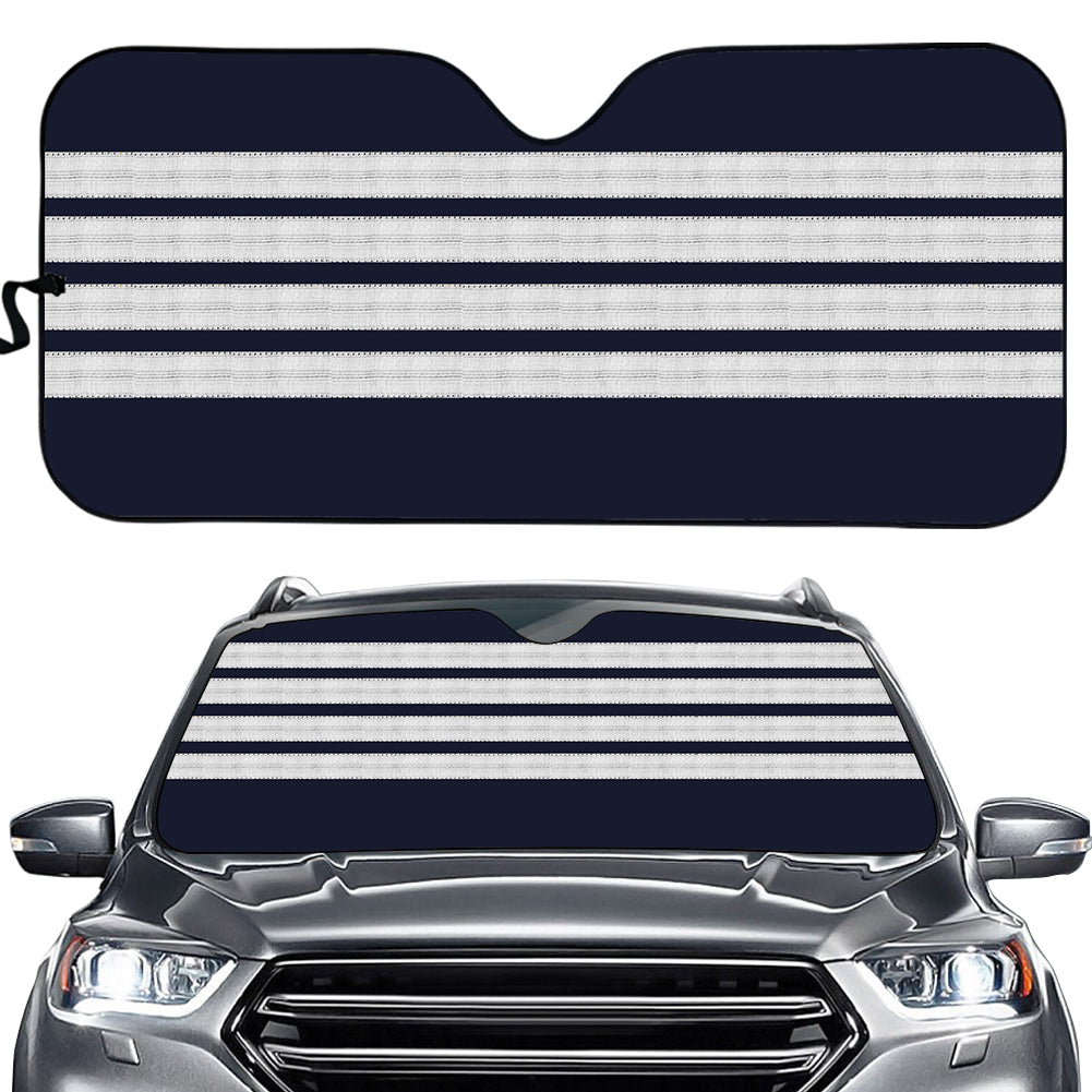 Silver Pilot Epaulettes Designed Car Sun Shade