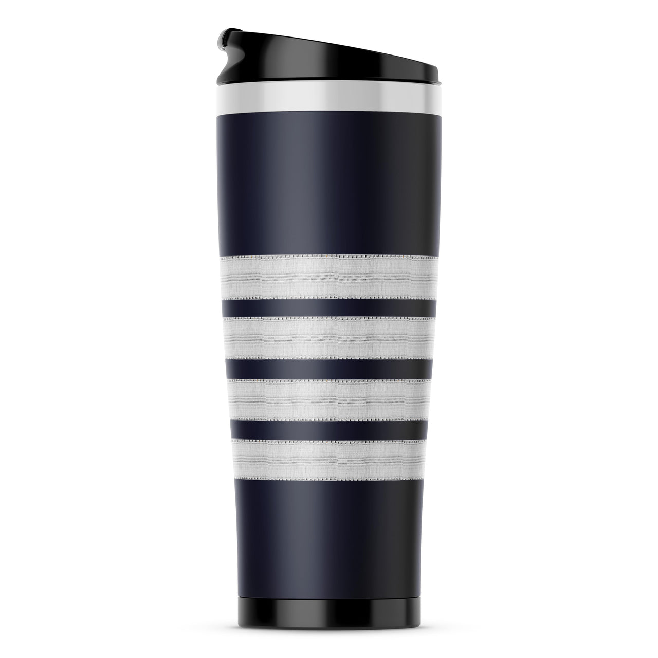 Silver Pilot Epaulettes (4,3,2 Lines) Stainless Steel Travel Mugs