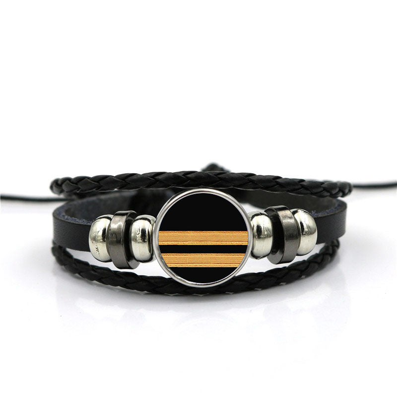 Pilot Epaullette (4,3,2 Lines) Designed Leather Bracelets