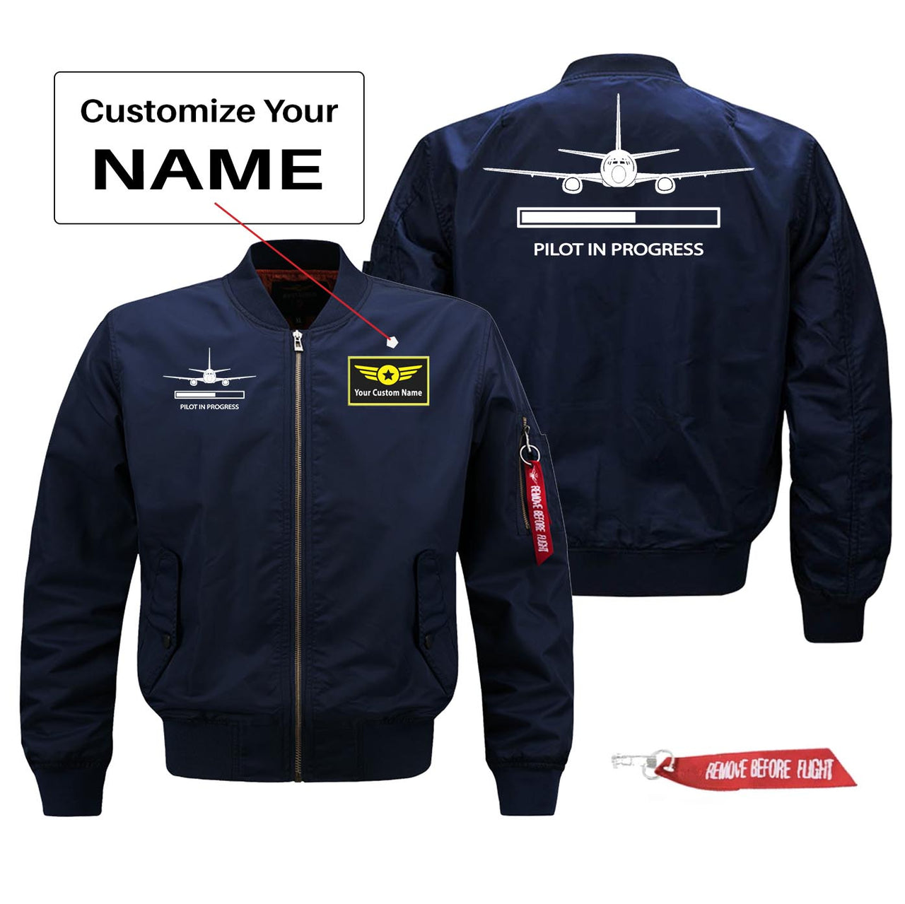 Pilot In Progress Designed Pilot Jackets (Customizable)
