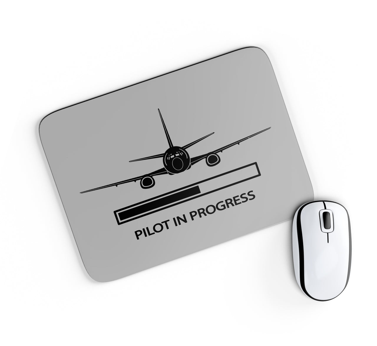 Pilot In Progress Designed Mouse Pads