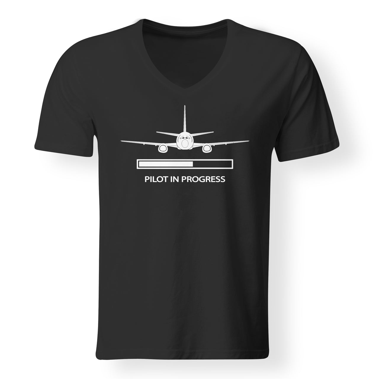 Pilot In Progress Designed V-Neck T-Shirts