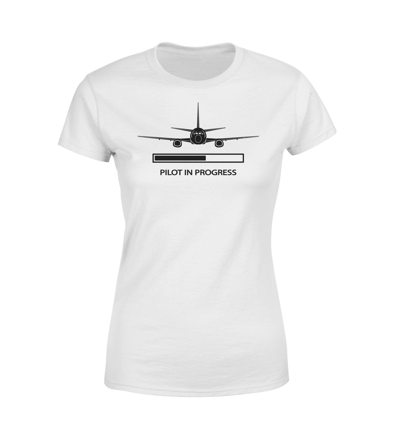 Pilot In Progress Designed Women T-Shirts