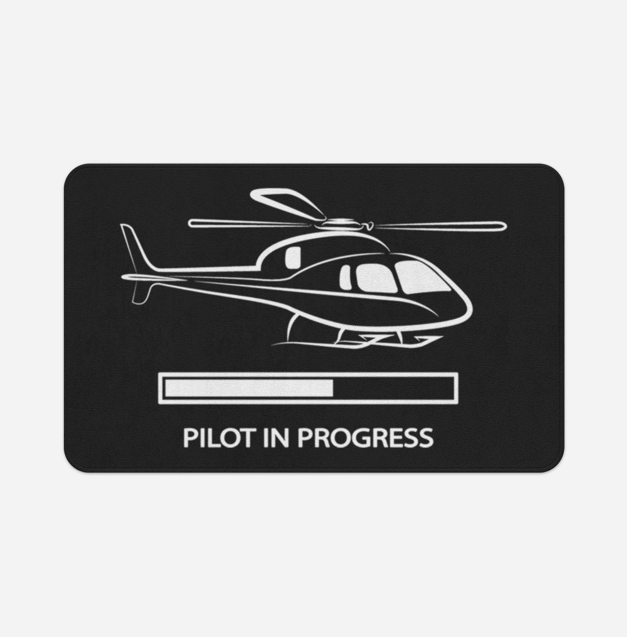 Pilot In Progress (Helicopter) Designed Bath Mats
