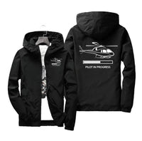Thumbnail for Pilot In Progress (Helicopter) Designed Windbreaker Jackets