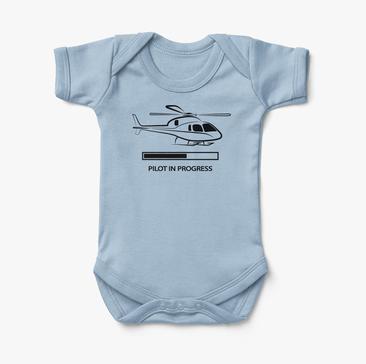 Pilot In Progress (Helicopter) Designed Baby Bodysuits