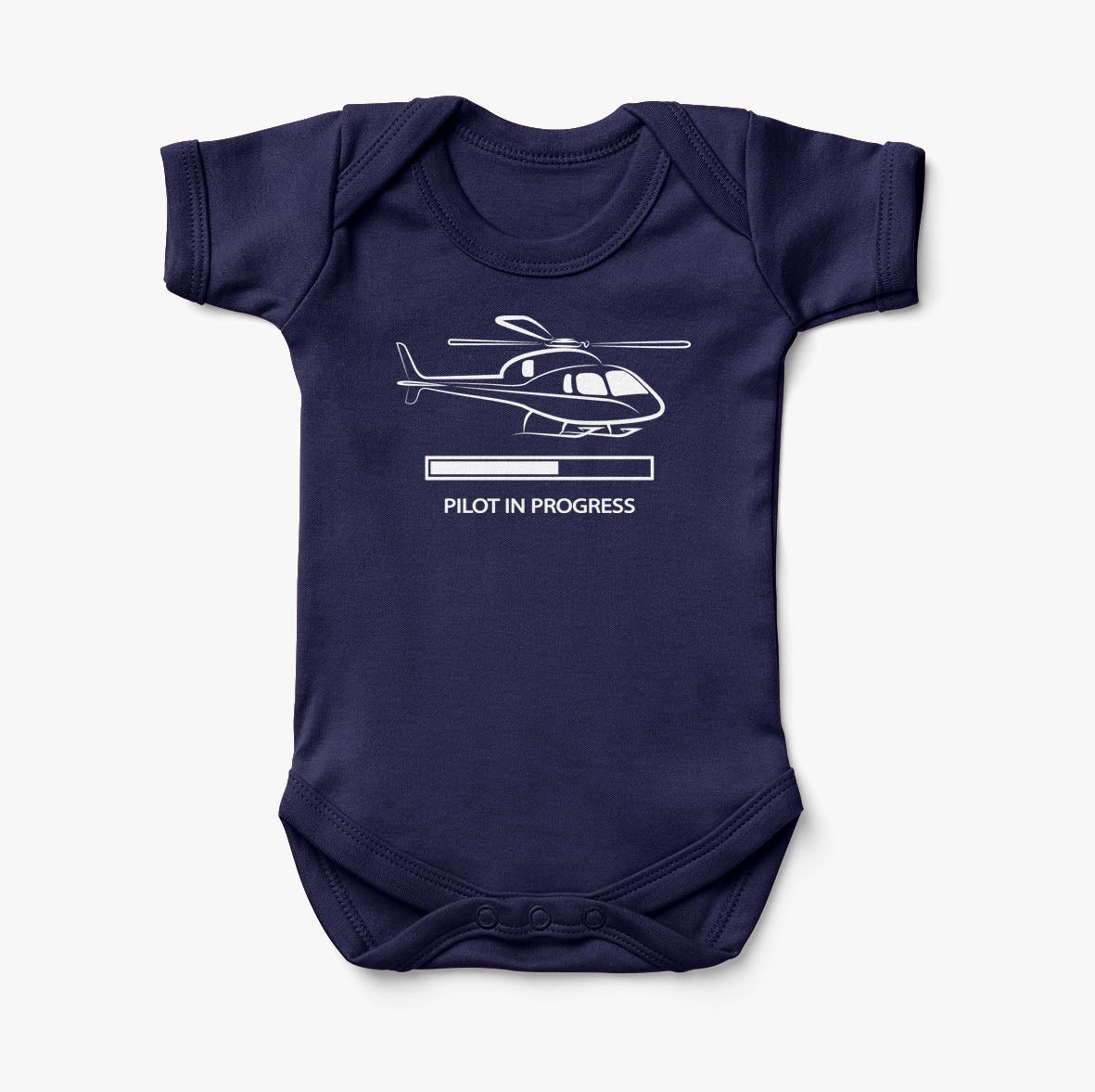 Pilot In Progress (Helicopter) Designed Baby Bodysuits