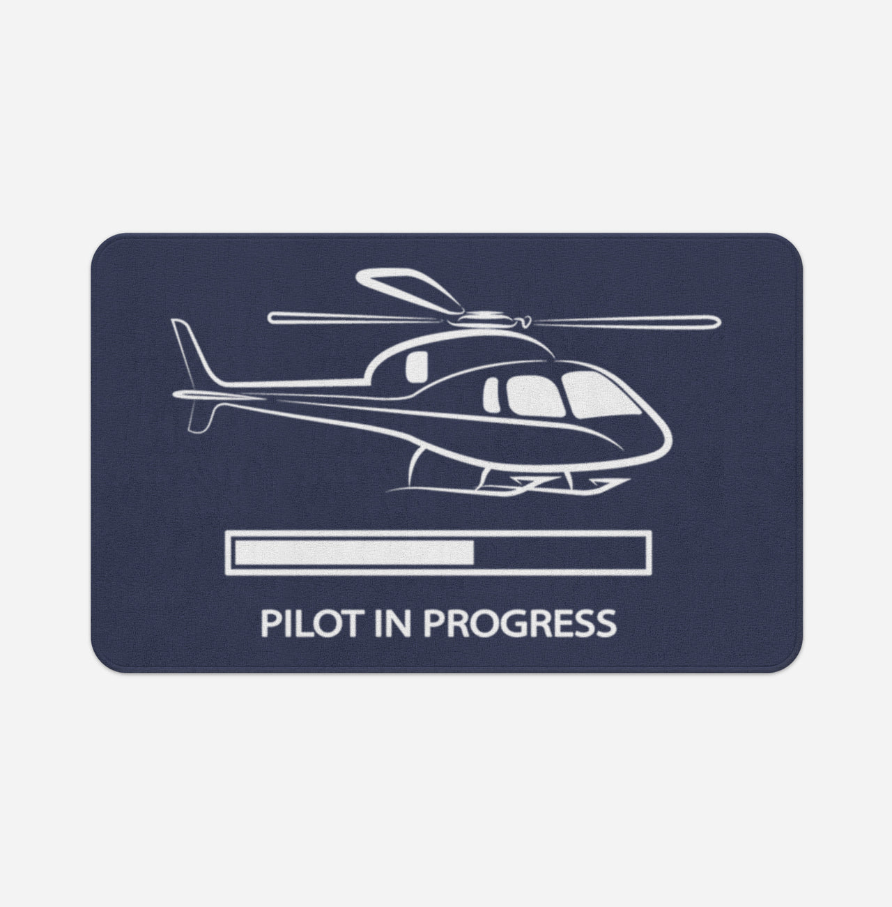 Pilot In Progress (Helicopter) Designed Bath Mats