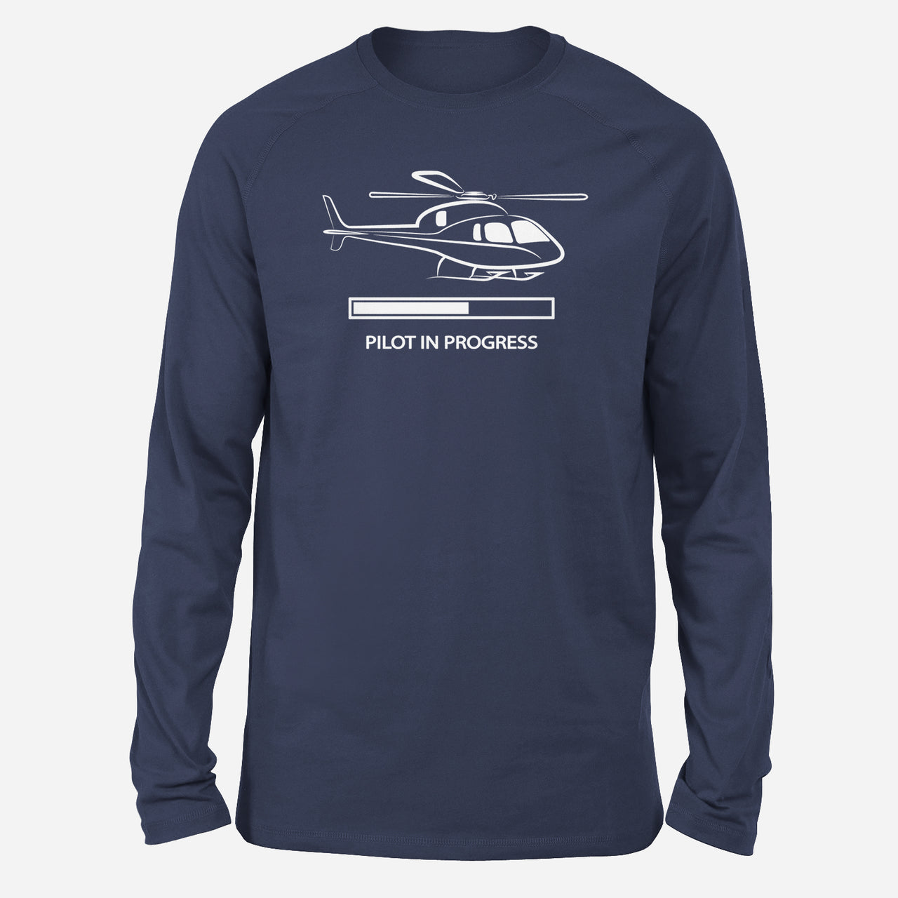 Pilot In Progress (Helicopter) Designed Long-Sleeve T-Shirts