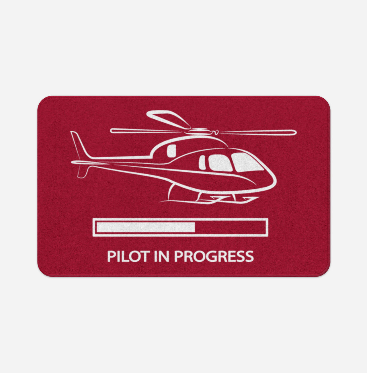 Pilot In Progress (Helicopter) Designed Bath Mats