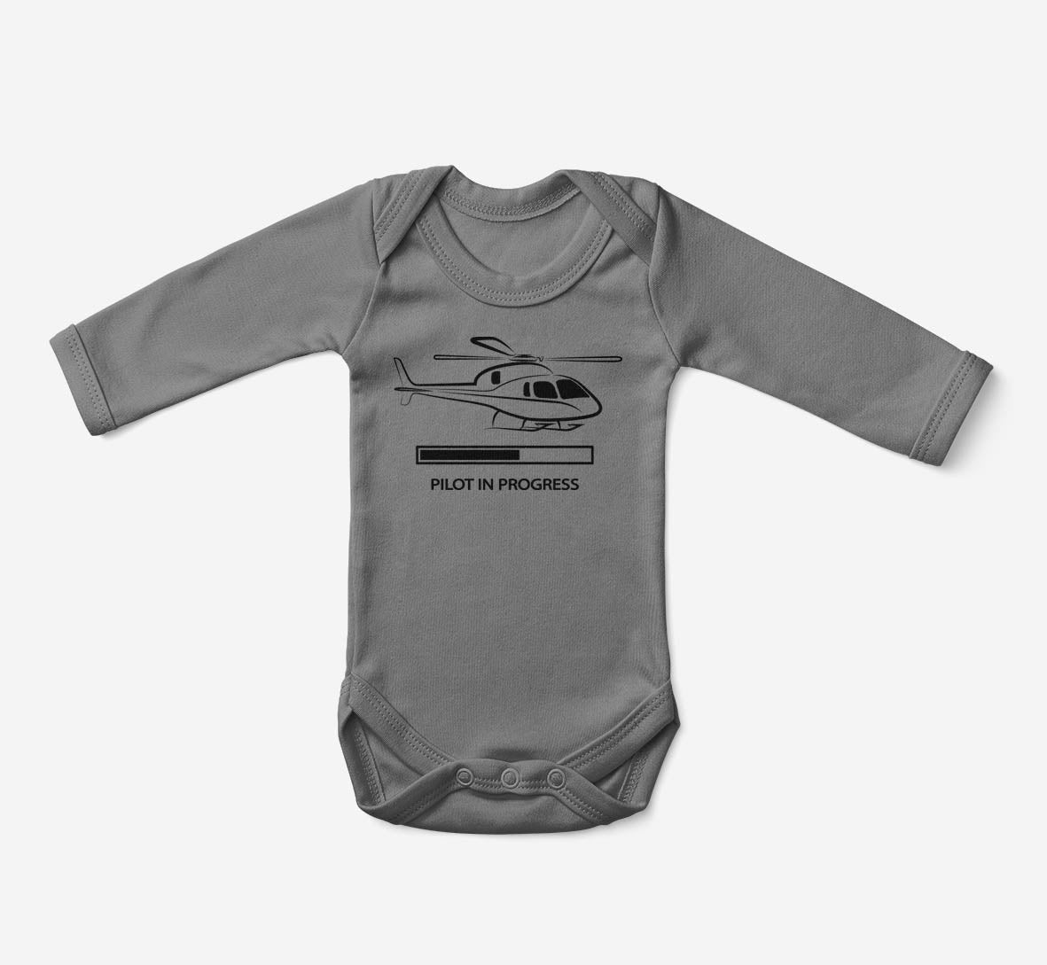 Pilot In Progress (Helicopter) Designed Baby Bodysuits