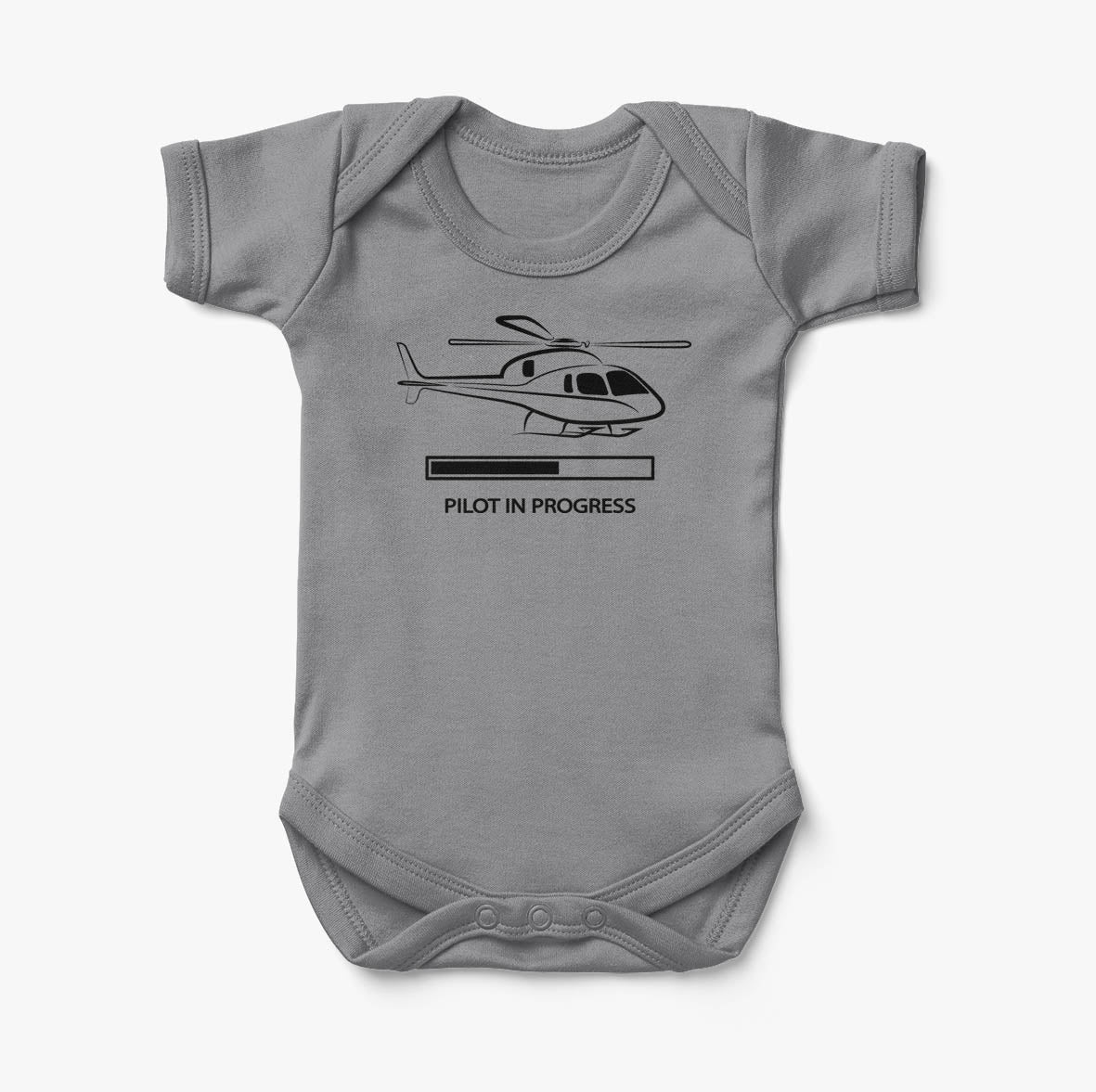 Pilot In Progress (Helicopter) Designed Baby Bodysuits