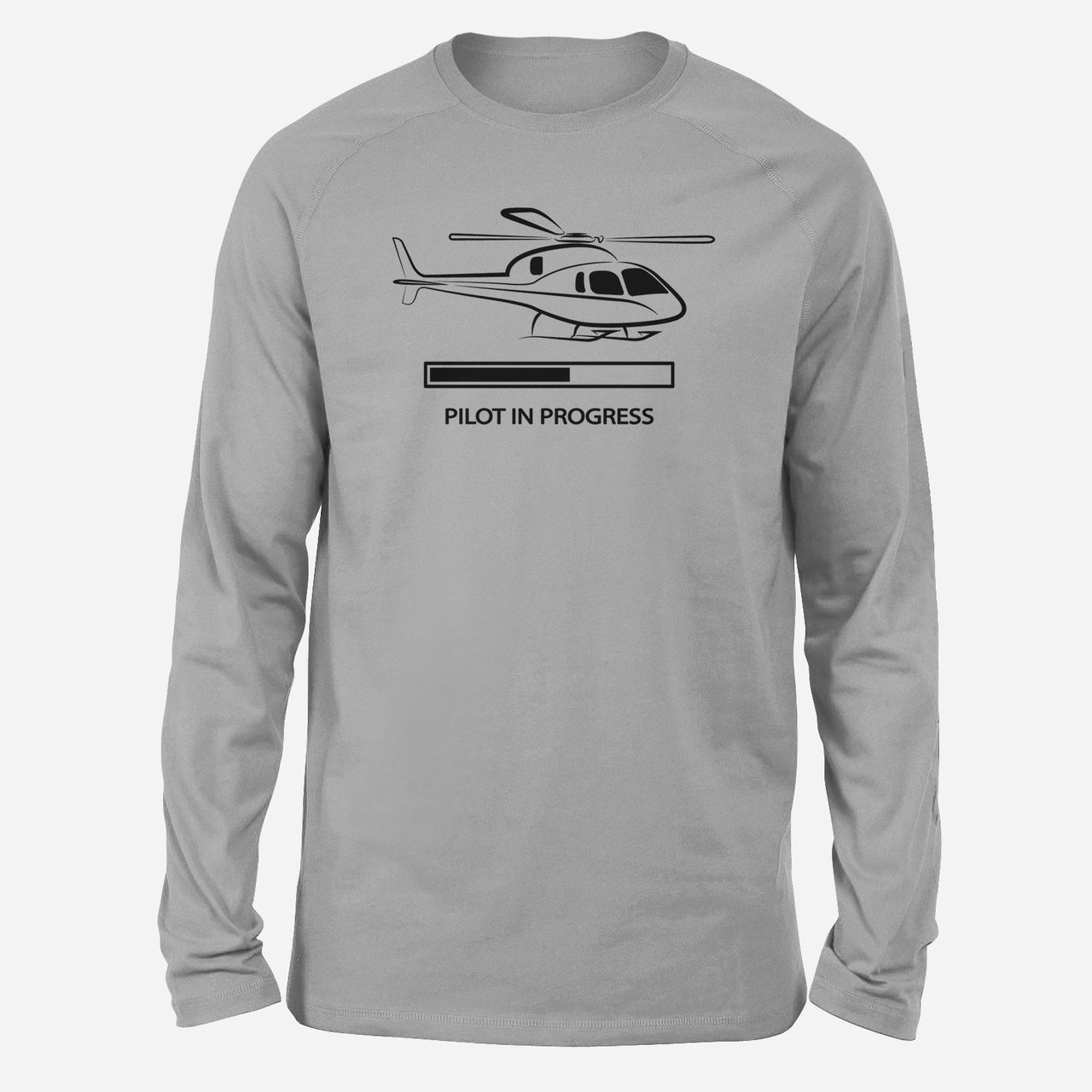 Pilot In Progress (Helicopter) Designed Long-Sleeve T-Shirts