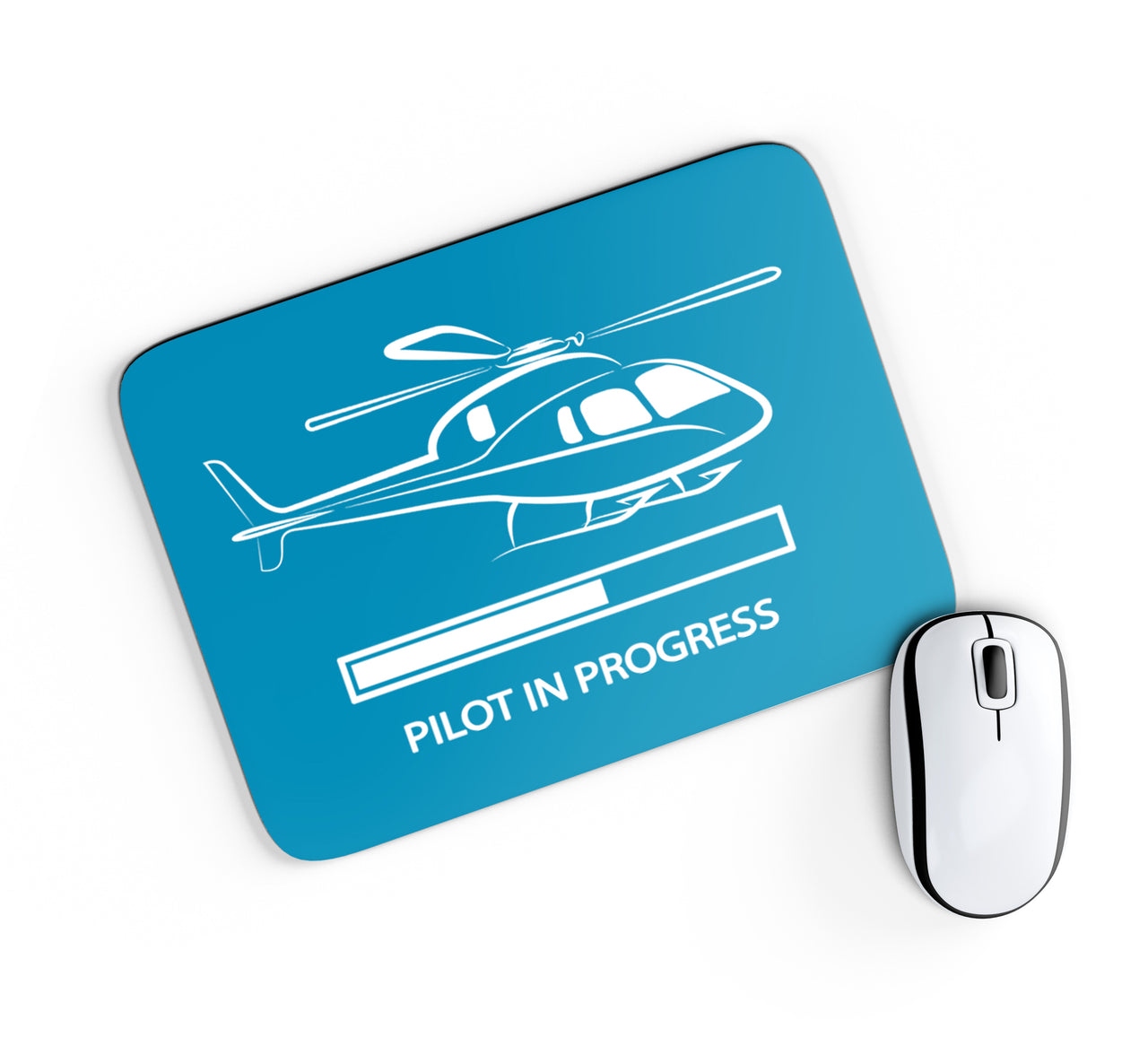 Pilot In Progress (Helicopter) Designed Mouse Pads