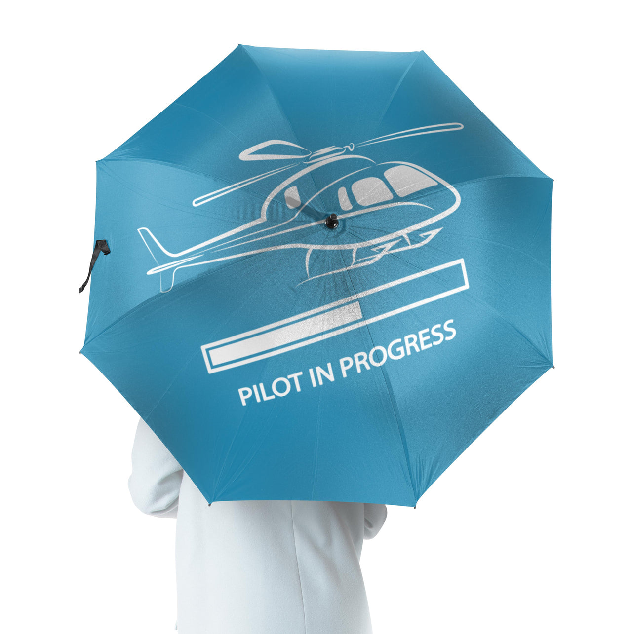 Pilot In Progress (Helicopter) Designed Umbrella