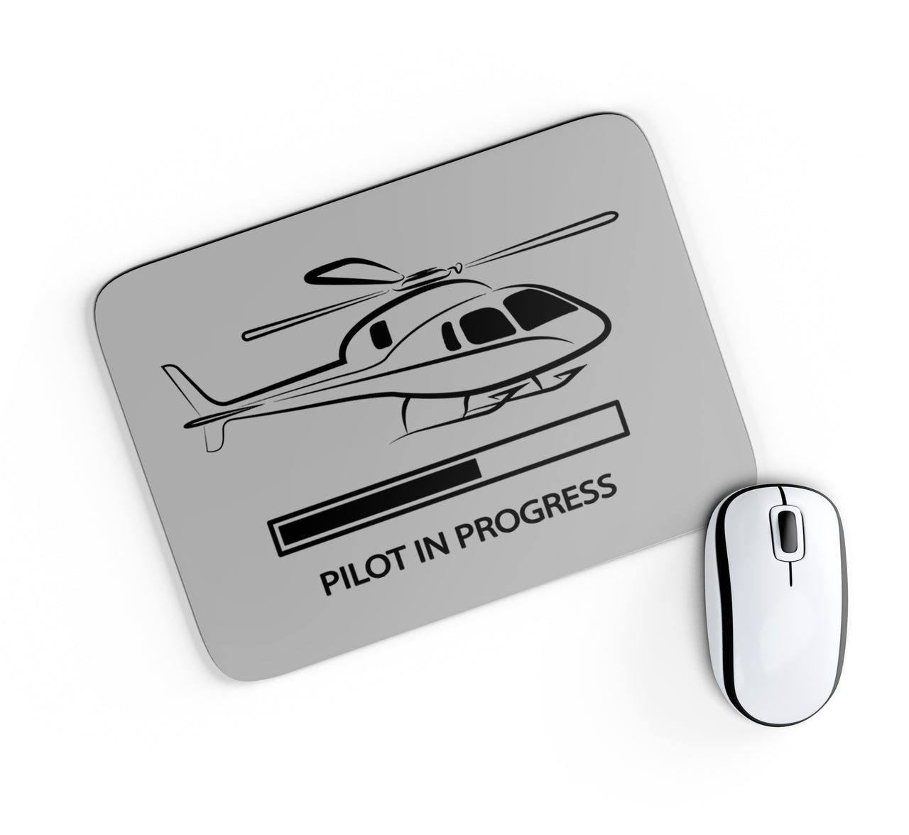 Pilot In Progress (Helicopter) Designed Mouse Pads