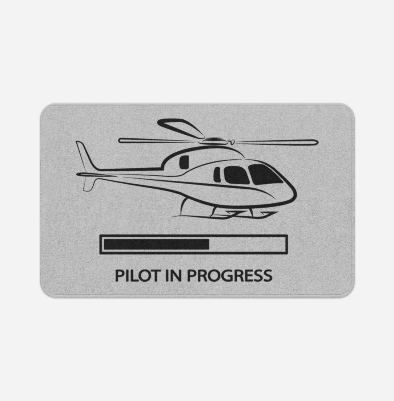 Pilot In Progress (Helicopter) Designed Bath Mats
