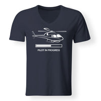 Thumbnail for Pilot In Progress (Helicopter) Designed V-Neck T-Shirts